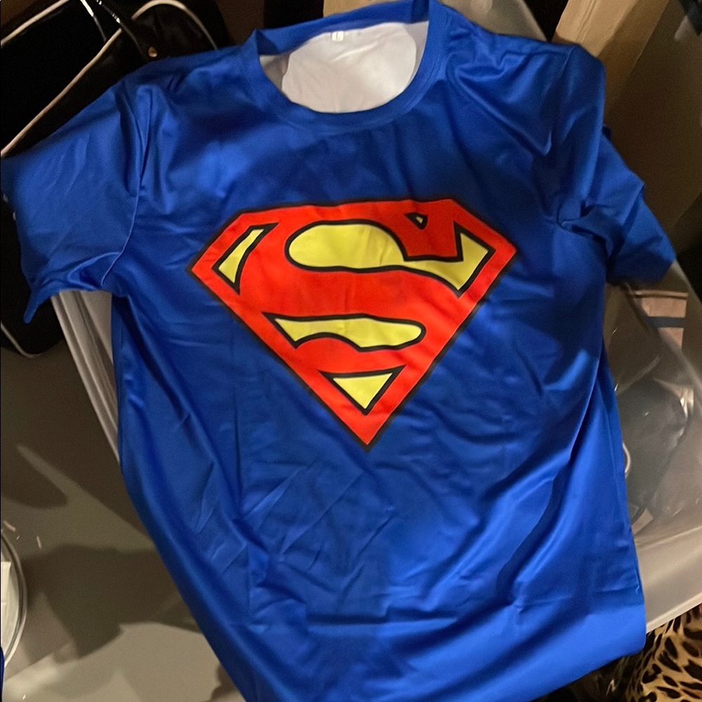 Blue and Red Superhero Costume T-Shirt